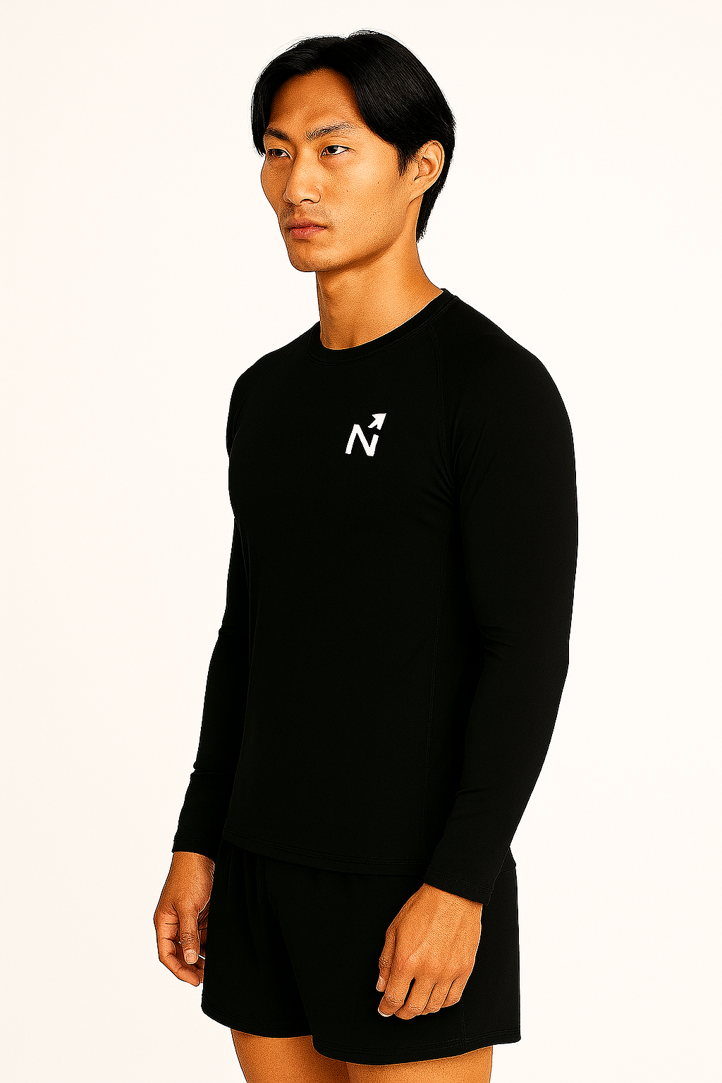 Nexara Performance Long Sleeve Training Tee – Black | Moisture-Wicking Athletic Top